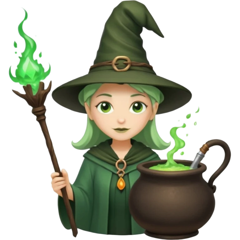 green witch cooking potion emoji