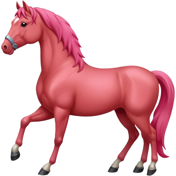 pinkred horse emoji