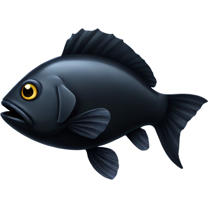  A black fish emoji