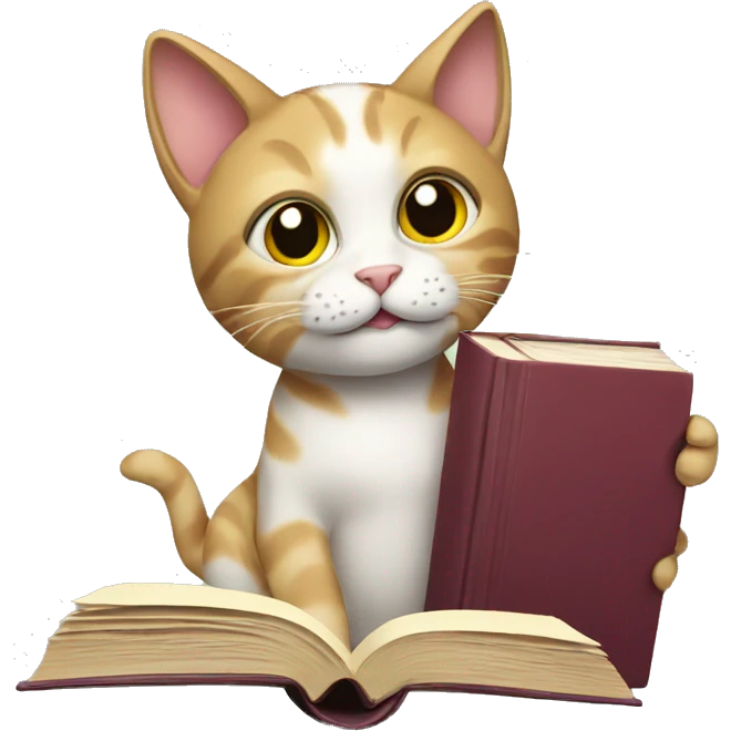 cat with book emoji