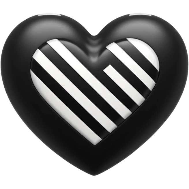 Adidas white stripes black heart emoji