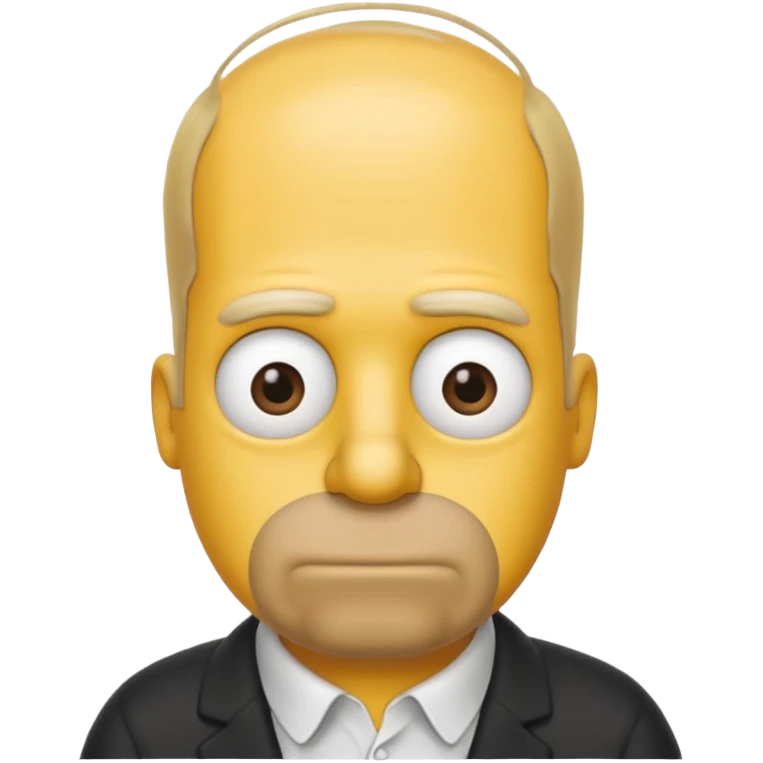 Homer Simpson emoji with 16 thinning hair on top of head emoji