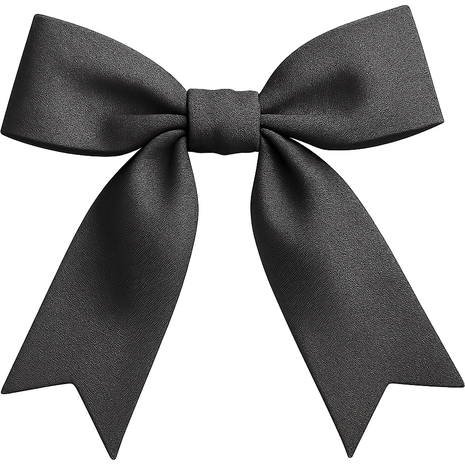 black white bow  , remove background emoji