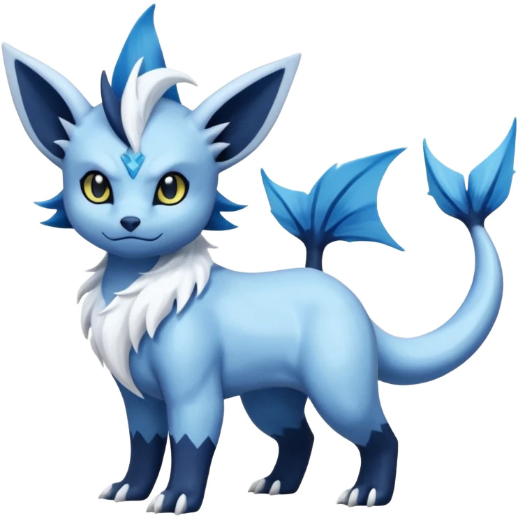 Vaporeon-Samurott-Absol-Fakémon-hybrid-creature (full body)  emoji