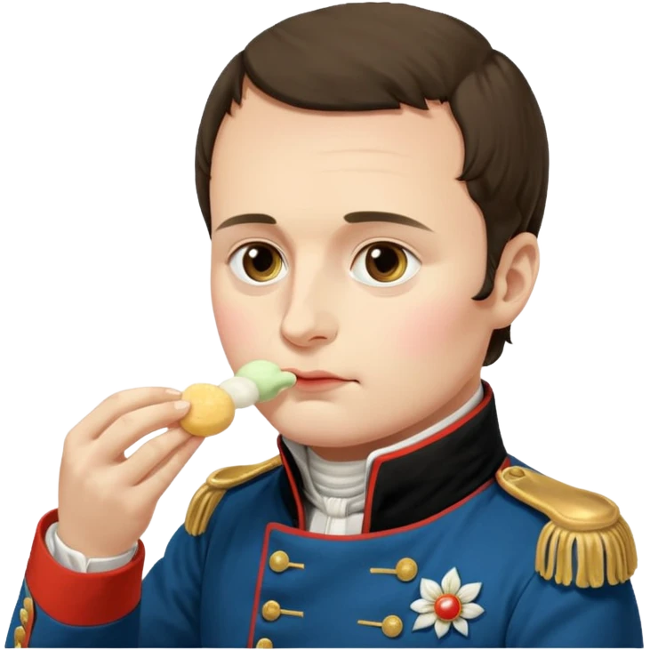 Napoleon Bonaparte ăn mochi emoji