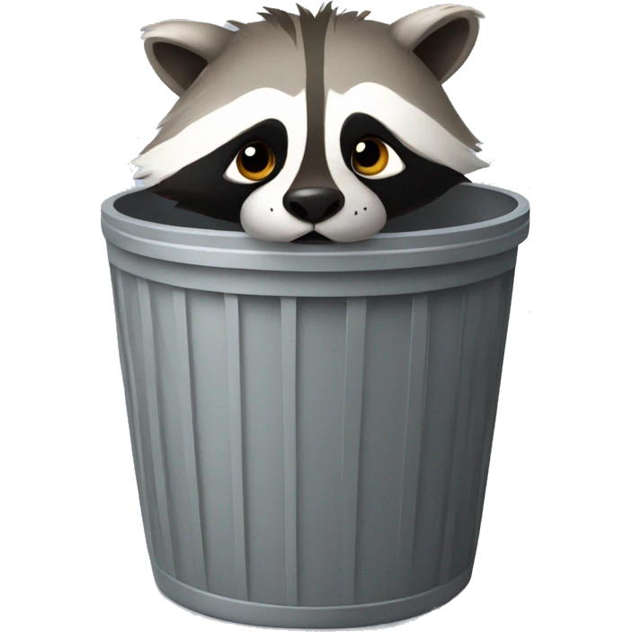 Raccoon in trash can emoji