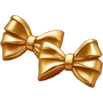 gold bow earrings emoji