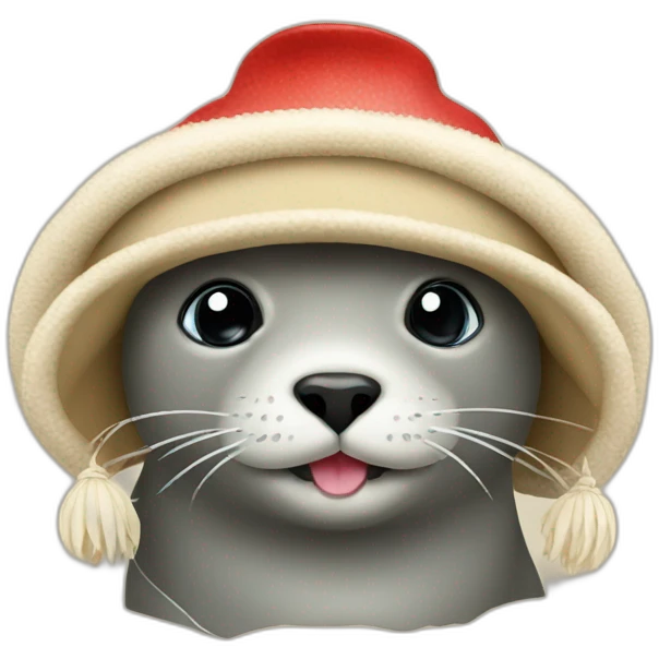 seal with cute hat emoji