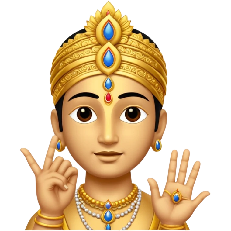 Sudarshan chakra with krishn finger emoji