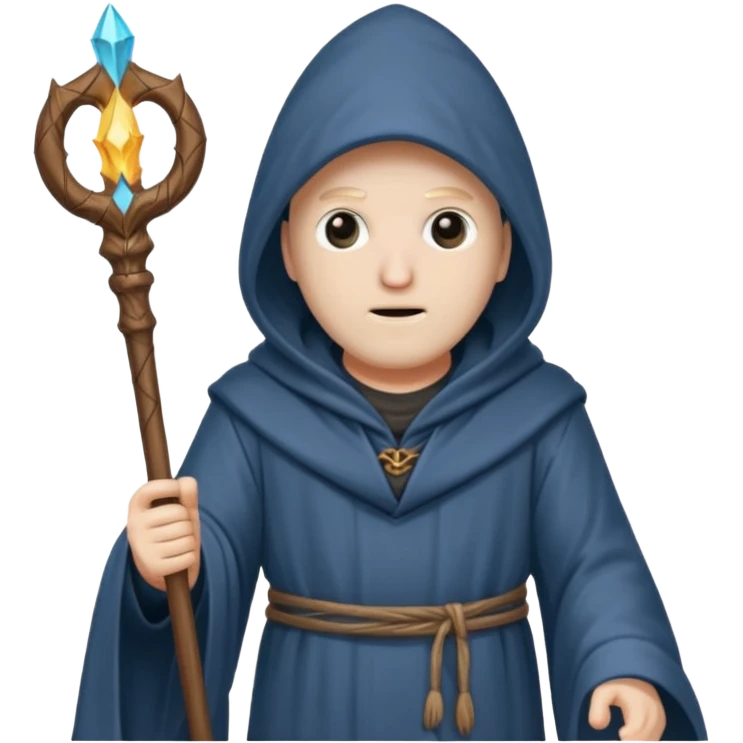 a wizard with no face emoji