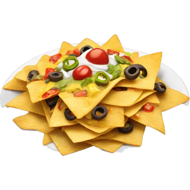 Supreme nachos on a plate emoji