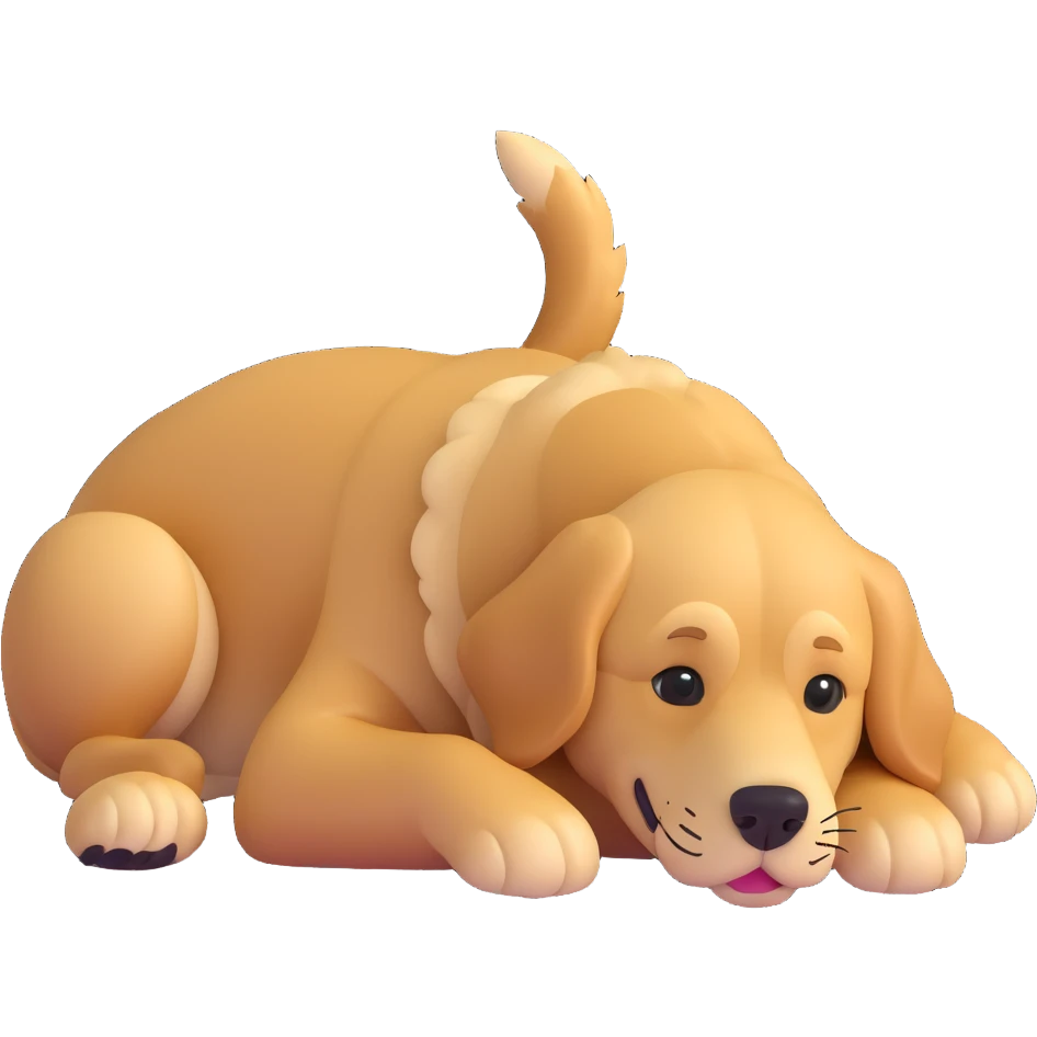 golden retriever dog lying on its back emoji
