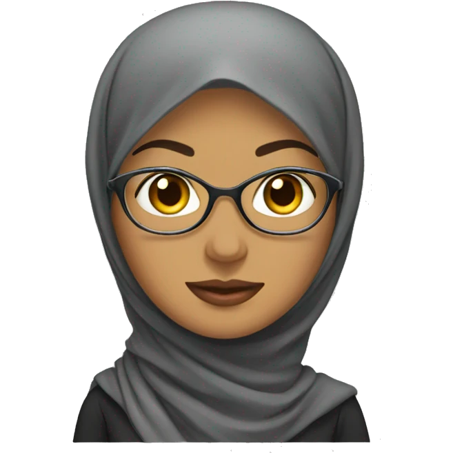 hijab lady with glass emoji