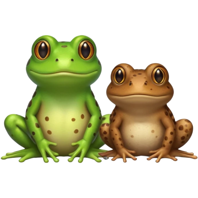 A cute frog and toad emoji