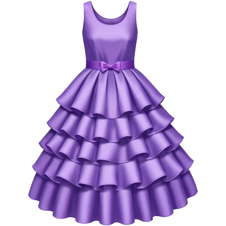 fluffy purple dress emoji