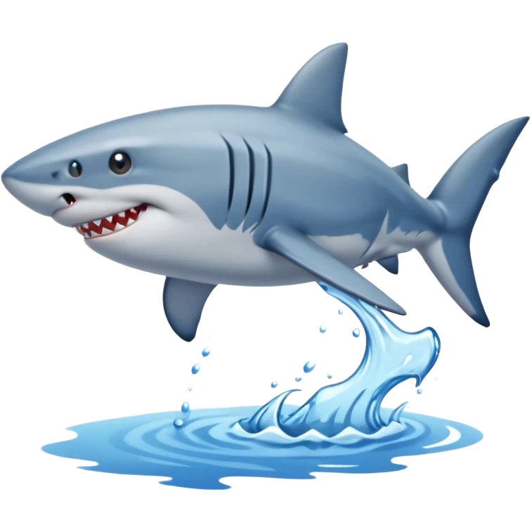A shark with blue shoes on land near water not in it emoji