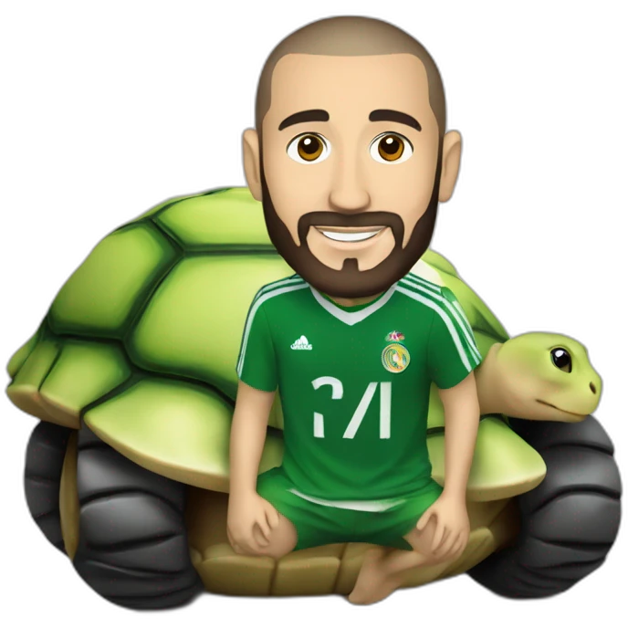 Benzema sur tortue emoji