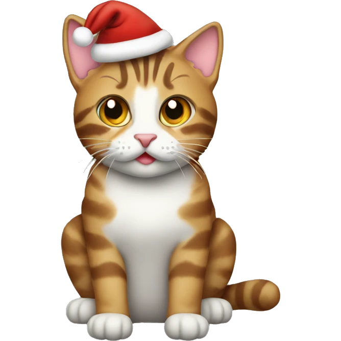 Christmas tabby cat emoji