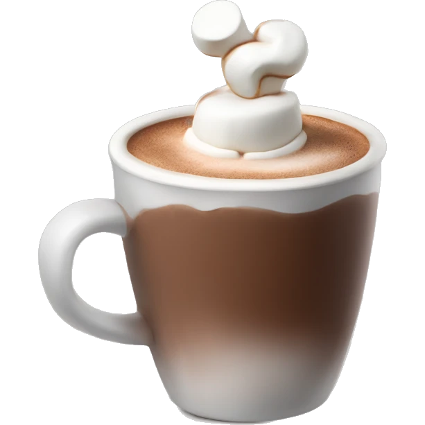 hot chocolate with marshmallow  emoji