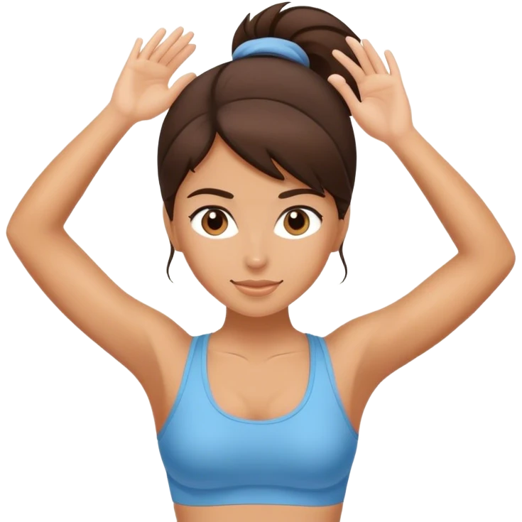 Brunette Pilates girl emoji