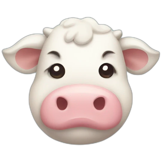 Cute little Chubby Cow  emoji