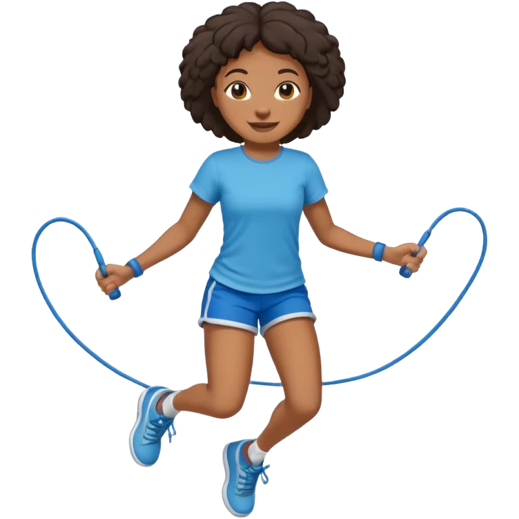 Black girl jumping rope emoji
