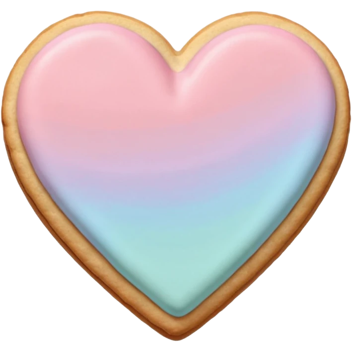 pastel heart with a soft pastel cookie emoji