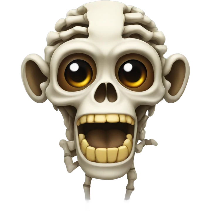 Monkey skeleton emoji
