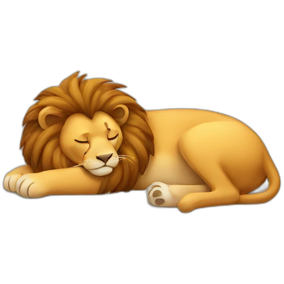 lion sleeping emoji