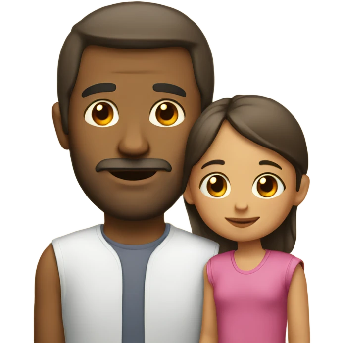 A father with his daughter  emoji
