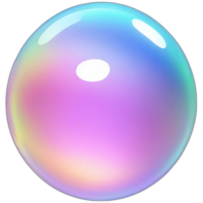 Bubble iridescent emoji