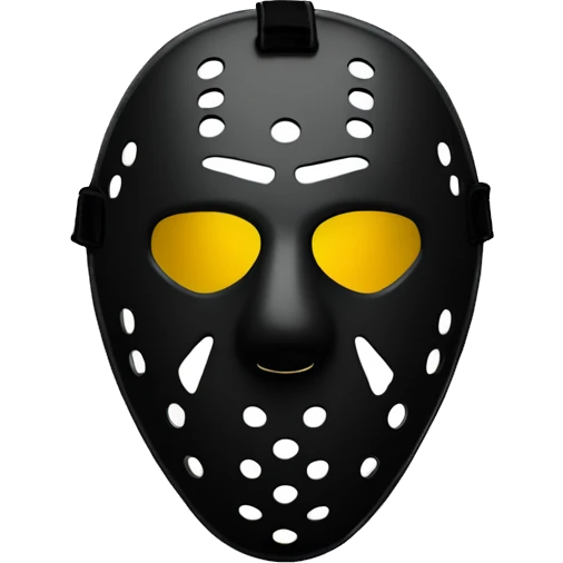 Friday 13th hockey mask，simple emoji