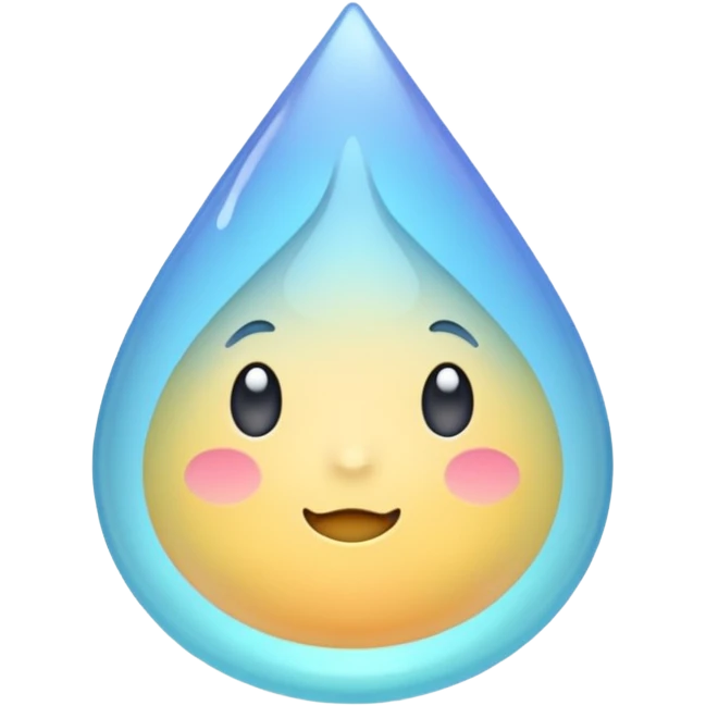 Pastel raindrop emoji