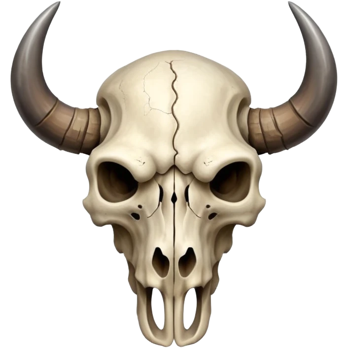 Indian bison skull head emoji