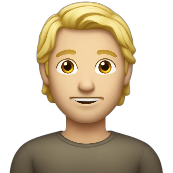 man with blond hair and greek nose emoji