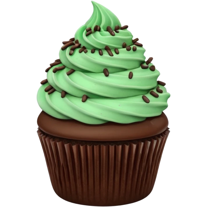 chocolate mint cupcate emoji