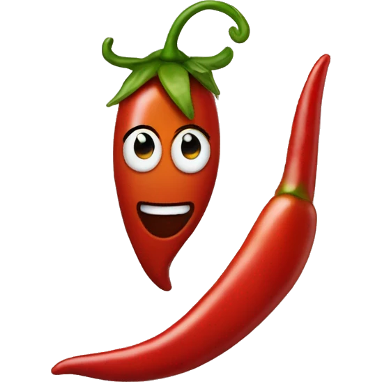 Chili with a smiley face emoji