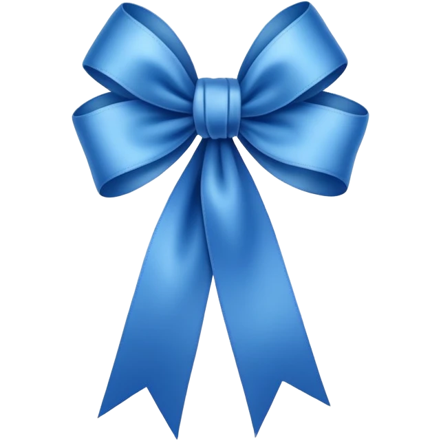 Blue cure ribbon emoji