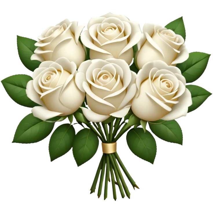 Bouquet of white roses emoji