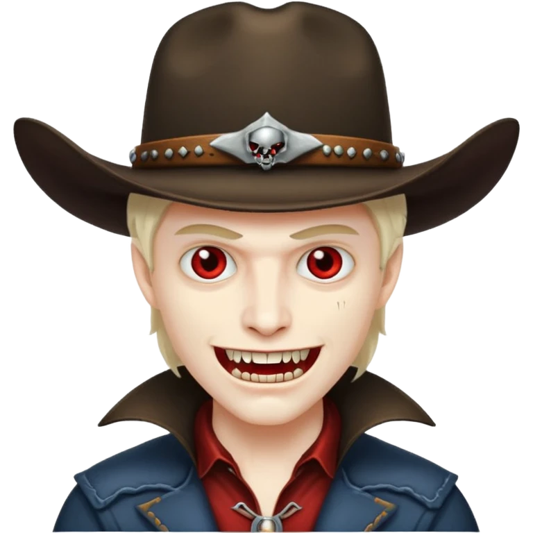 Vampire with a cowboy hat emoji