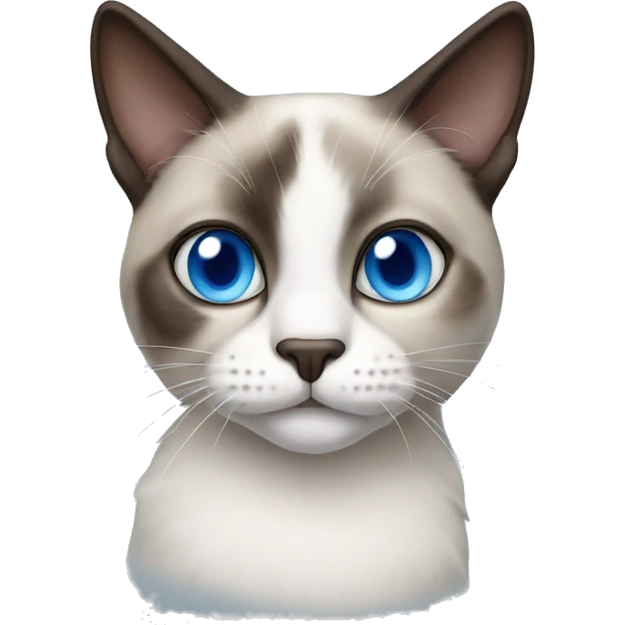 snowshoe cat blue eyes emoji