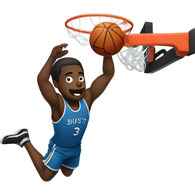 Black man dunking emoji