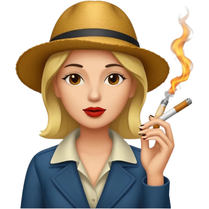 woman smoking cigarrette emoji