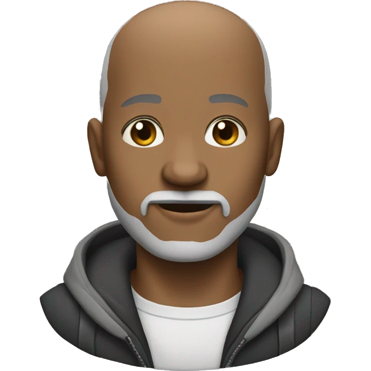 black male bald  white beard emoji