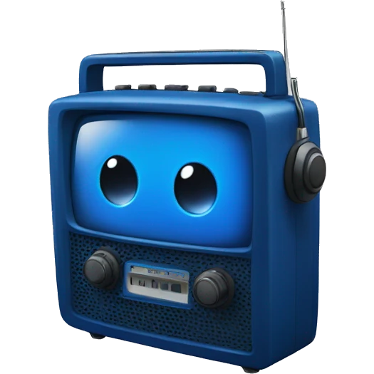 deep blue radio  emoji