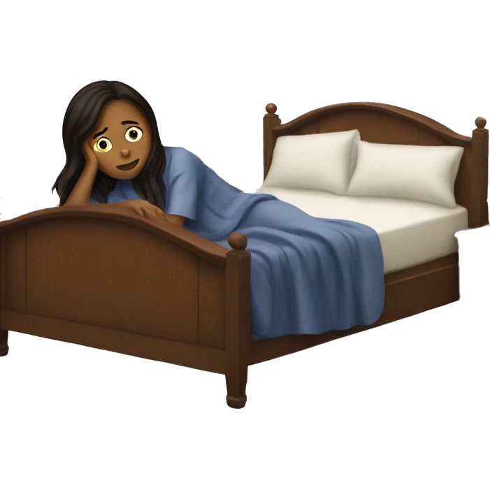 Girl in bed watching Gilmore Girls emoji