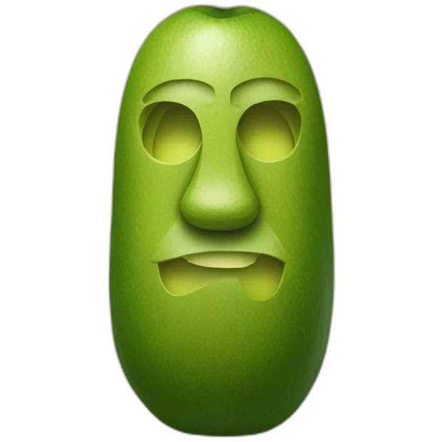 avocado moai statue emoji