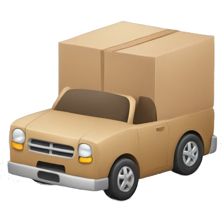 Car with boxes emoji