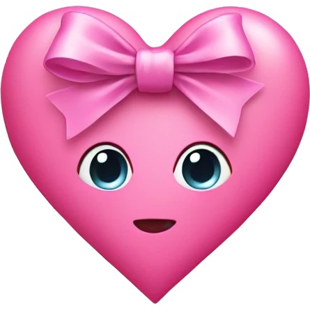 Pink heart with pink bow emoji