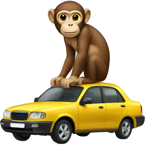 car on a monkey emoji